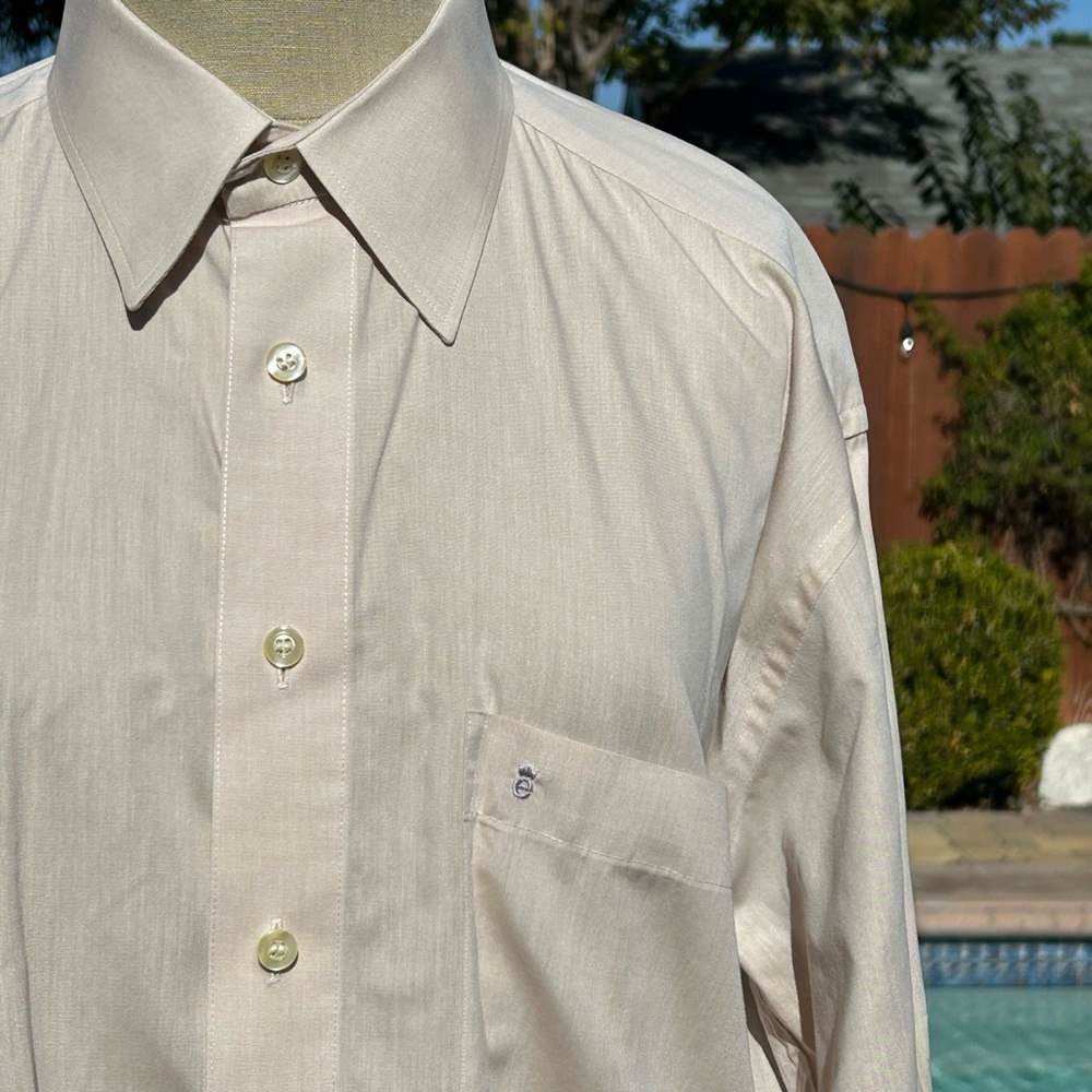Eterna Light Peach Button Down - Picture 2 of 6